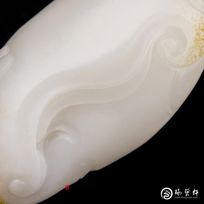 【琢艺轩】新疆和田玉黄皮羊脂白玉籽玉把件 寿星 142克