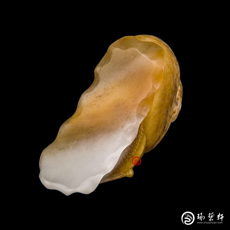 【琢艺轩】新疆和田玉羊脂白玉籽玉挂件 蜗牛 32克
