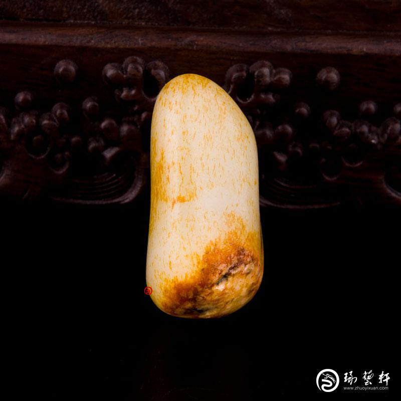 【琢艺轩】新疆和田红皮一级白玉籽玉 原石 102.6克