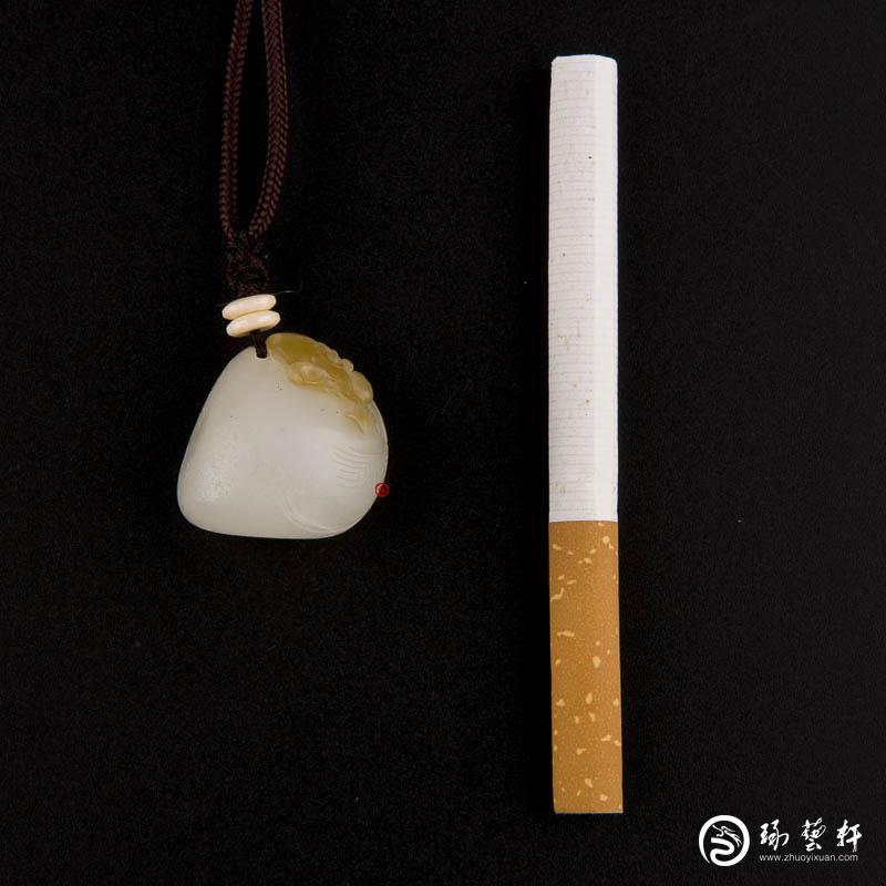 【琢藝軒】新疆和田糖玉籽玉掛件（獨(dú)籽） 靈猴 14.7克