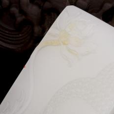 【琢藝軒】穆宇靜 新疆和田玉灑金皮一級白玉籽玉牌子 花開見佛 65克
