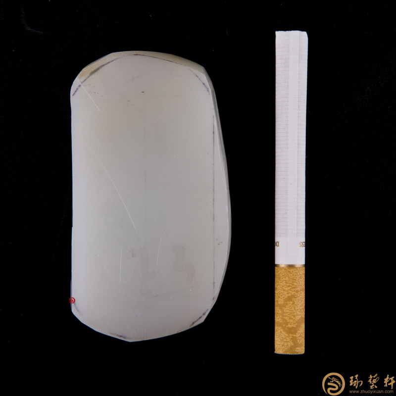 【琢藝軒】新疆和田玉白皮一級白玉 原料 86.4克