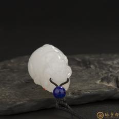 【琢藝軒】新疆和田玉羊脂白玉籽玉掛件 貔貅 22克