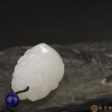【琢藝軒】新疆和田玉羊脂白玉籽玉掛件 貔貅 22克
