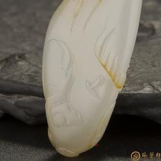 【琢藝軒】新疆和田玉秋梨皮白玉籽玉掛件（獨(dú)籽） 遠(yuǎn)行 10.8克