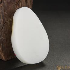 【琢藝軒】新疆和田玉灑金皮羊脂白玉籽玉 原料 87.7克