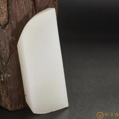 【琢藝軒】新疆和田玉白皮白玉籽玉 原料 80.9克