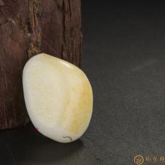 【琢艺轩】新疆和田玉洒金皮羊脂白玉籽玉 原料 37.8克