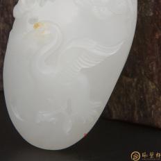 【琢艺轩】新疆和田玉红皮白玉籽玉挂件 一路连科33克