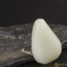 【琢藝軒】新疆和田玉白皮白玉籽玉 原料 25.3克