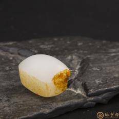 【琢艺轩】新疆和田玉红皮羊脂白玉籽玉 原料 13.8克