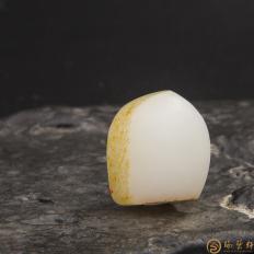 【琢艺轩】新疆和田玉红皮羊脂白玉籽玉 原料 13.8克