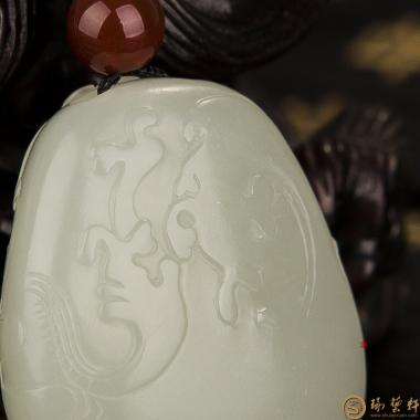 【琢藝軒】新疆和田白玉籽玉掛件 龍吟 15.5克