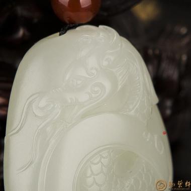 【琢藝軒】新疆和田白玉籽玉掛件 龍吟 15.5克