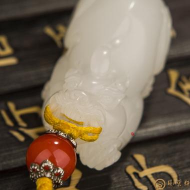 【琢艺轩】新疆和田一级白玉籽玉挂件 貔貅 27克
