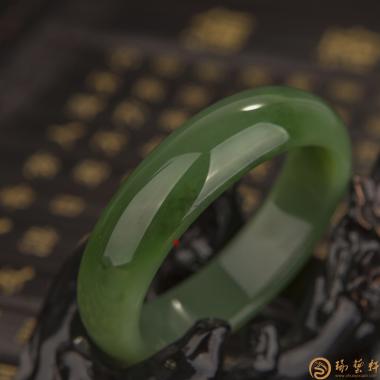 【琢艺轩】俄罗斯碧玉 手镯 67.6克