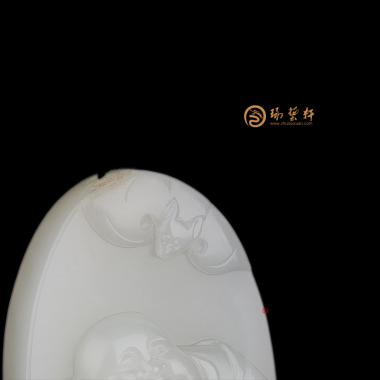 【琢艺轩】新疆和田白皮白玉籽玉挂件 弥勒佛 26.6克