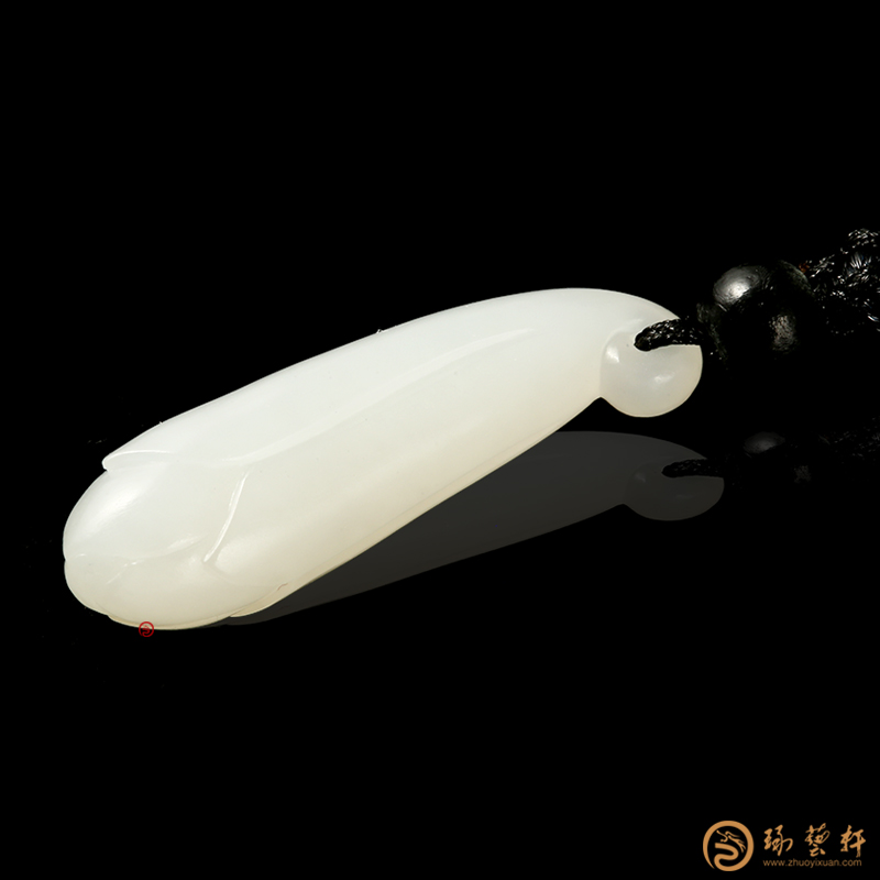 【琢艺轩】新疆和田一级白籽玉挂件 兰花 3.5克