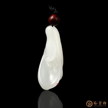 【琢艺轩】新疆和田一级白玉籽玉挂件 兰花 8.5克