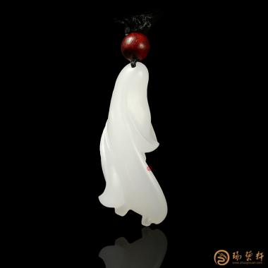 【琢艺轩】新疆和田一级白玉籽玉挂件 兰花 8.5克
