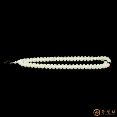 【琢藝軒】新疆和田白玉籽玉手串 108顆 84.8克