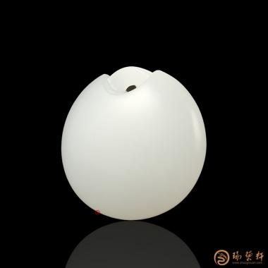 【琢藝軒】新疆和田羊脂白玉籽玉掛件 元寶 8.5克