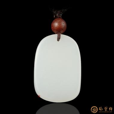 【琢艺轩】新疆和田白皮羊脂白籽玉挂件 弥勒佛 8.6克