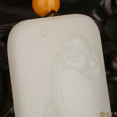 【琢藝軒】新疆和田白玉籽玉掛件 彌勒佛 27克