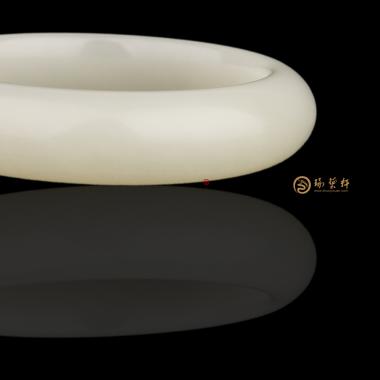 【琢藝軒】新疆和田白皮一級白籽玉 手鐲 75.3克