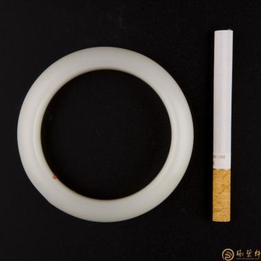 【琢藝軒】新疆和田白皮一級白籽玉 手鐲 75.3克