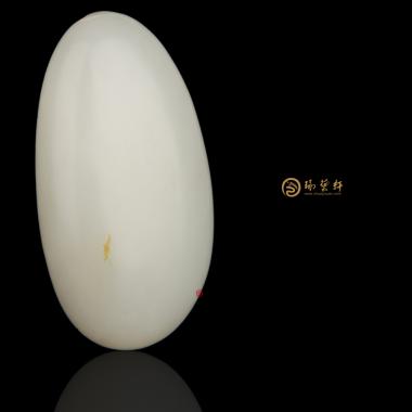 【琢藝軒】新疆和田紅沁皮白玉籽玉掛件 丹鳳 58克