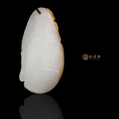 【琢艺轩】穆宇静 新疆和田红沁羊脂白籽玉挂件 一念之间 17克