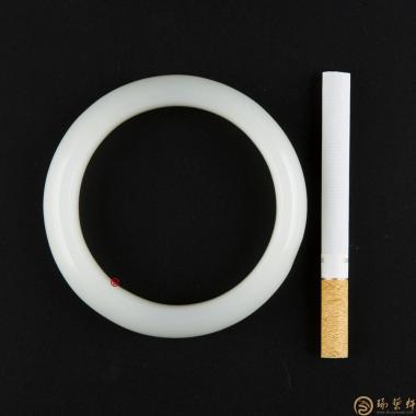 【琢藝軒】新疆和田白皮羊脂白籽玉 手鐲 70克