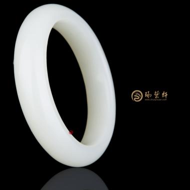 【琢藝軒】新疆和田白皮羊脂白籽玉 手鐲 70克