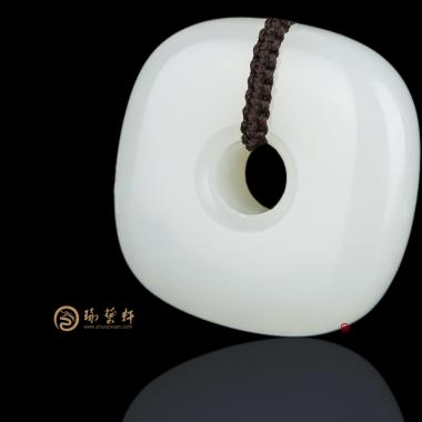 【琢艺轩】新疆和田一级白籽玉挂件 平安扣 29.6克