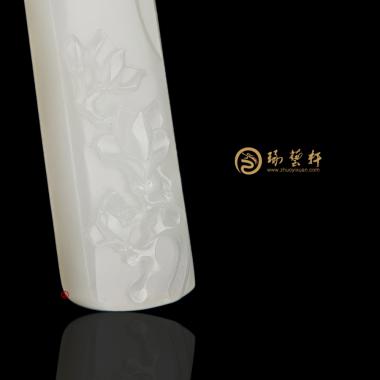 【琢艺轩】新疆和田白玉籽玉挂件 兰花 21.6克