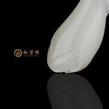 【琢藝軒】新疆和田白玉籽玉掛件 蘭花 10.5克