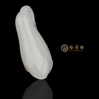 【琢藝軒】新疆和田白玉籽玉掛件 蘭花 10.5克