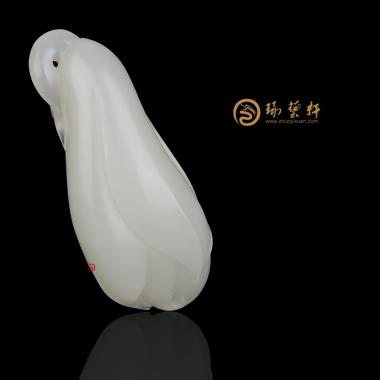 【琢藝軒】新疆和田白玉籽玉掛件 蘭花 10.5克