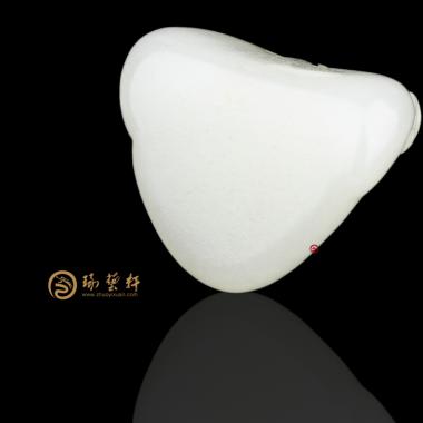 【琢藝軒】新疆和田白皮白玉籽玉掛件 獸面 22.3克