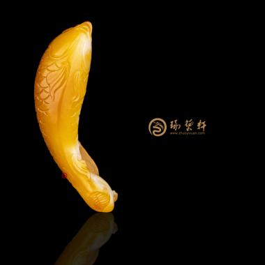 【琢艺轩】新疆和田黄沁白玉籽玉挂件 锦鲤 11.4克