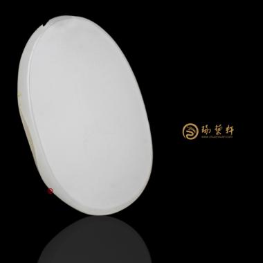 【琢艺轩】新疆和田白皮羊脂白籽玉挂件 荷花 13.4克