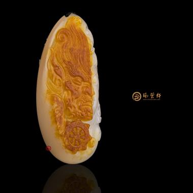 【琢艺轩】穆宇静 新疆和田红皮一级白籽玉挂件 转念之间 25.6克