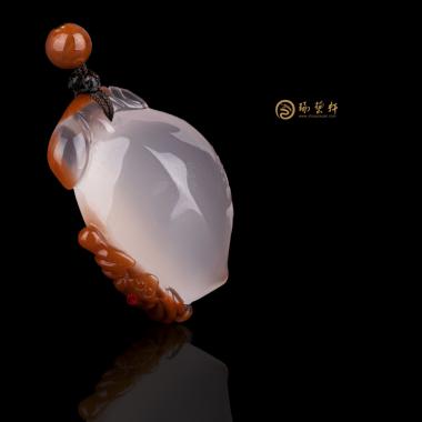 【琢藝軒】南紅凍石掛件 福壽 7克