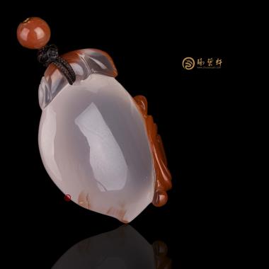 【琢藝軒】南紅凍石掛件 福壽 7克