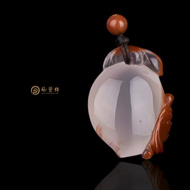 【琢藝軒】南紅凍石掛件 福壽 7克