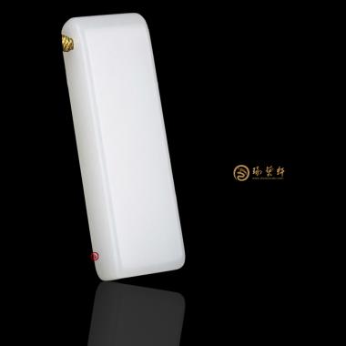 【琢藝軒】新疆和田一級(jí)白籽玉掛件 平安無事牌 20克