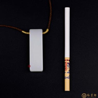【琢藝軒】新疆和田一級(jí)白籽玉掛件 平安無事牌 20克