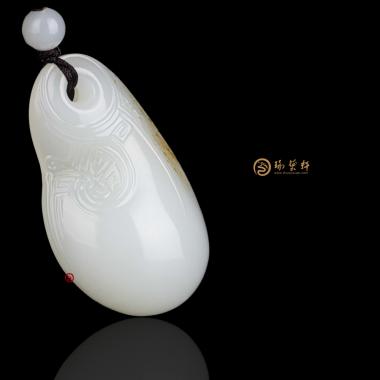 【琢藝軒】新疆和田黃皮白玉籽玉掛件 古韻 18克