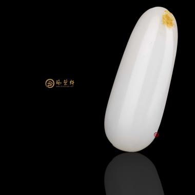 【琢藝軒】新疆和田黃皮羊脂白玉籽玉掛件 狐仙 24克